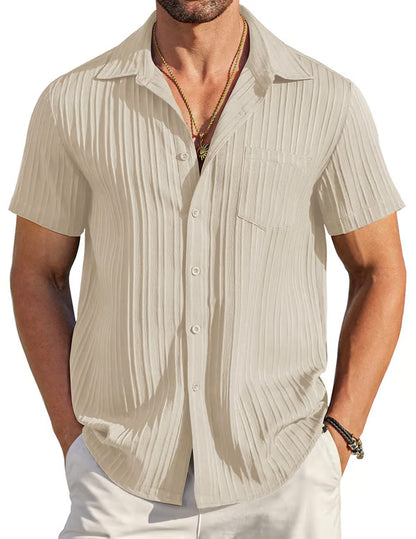 Men’s Textured Short-Sleeve Shirt