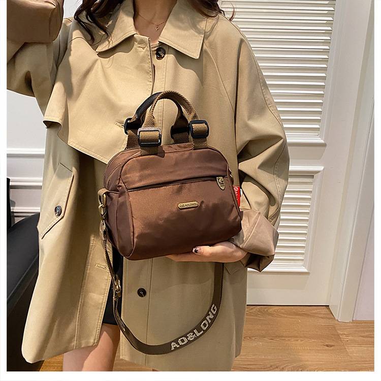 Women’s Nylon-Look Commuter Shoulder Bag