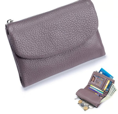 Pebble-Grain Leather-look RFID Wallet
