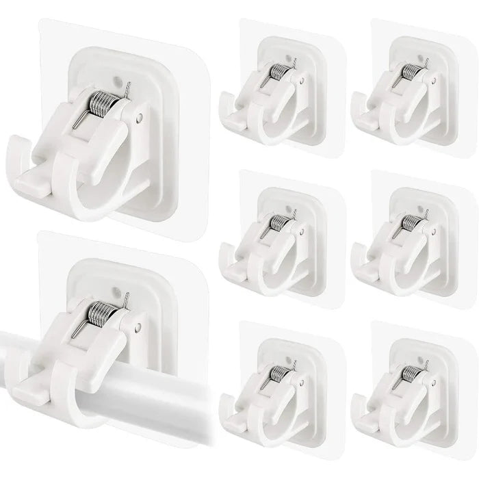 Drill-Free Adjustable Curtain Rod Bracket Holders
