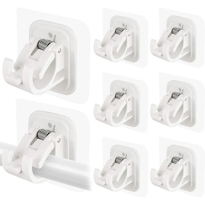 Drill-Free Adjustable Curtain Rod Bracket Holders