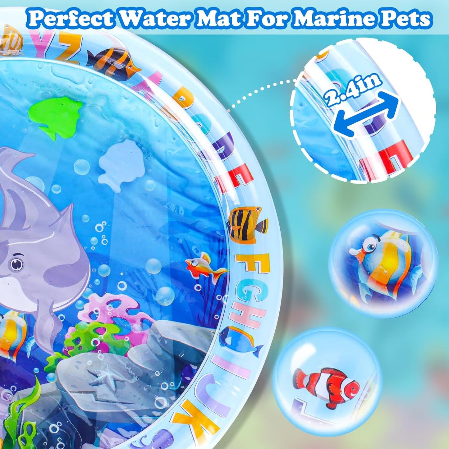 Ocean Play Water Mat for Cats