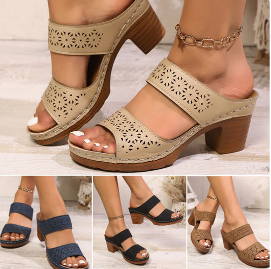 Comfortable Slip-On Sandals with Gusset for Women