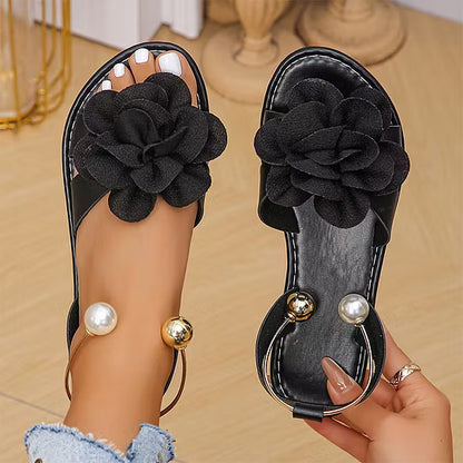 Women’s Flower Detail Flat Sandals