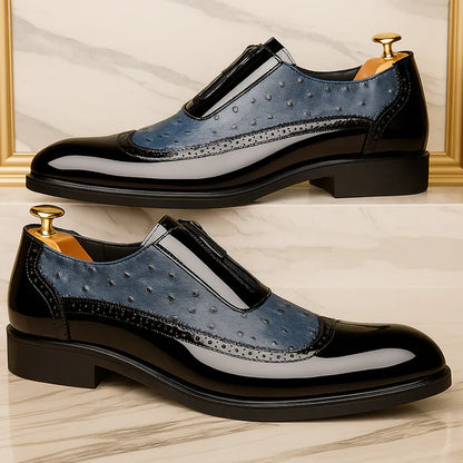 Men’s Prestige Ostrich Leather-Look Slip-On