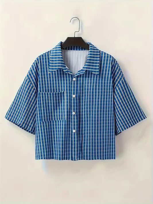 Men's Short Sleeve Check Shirt