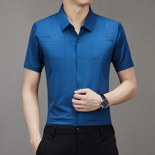 Men's Ice Silk Anti-Wrinkle Shirt