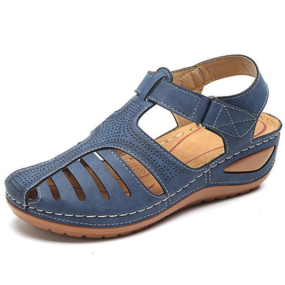 🔥Summer Hot Sale🔥Soft PU Leather-Look Closed Toe Vintage Anti-Slip Sandals