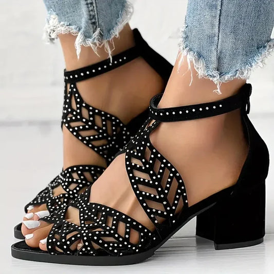 Boho Hollow High Heels for Women