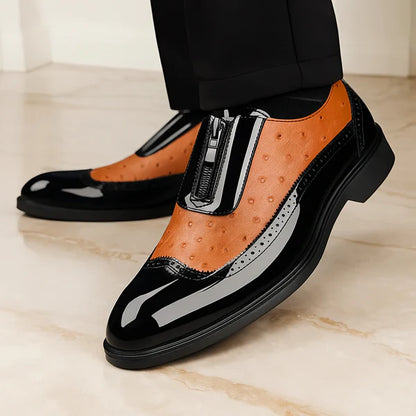 Men’s Prestige Ostrich Leather-Look Slip-On