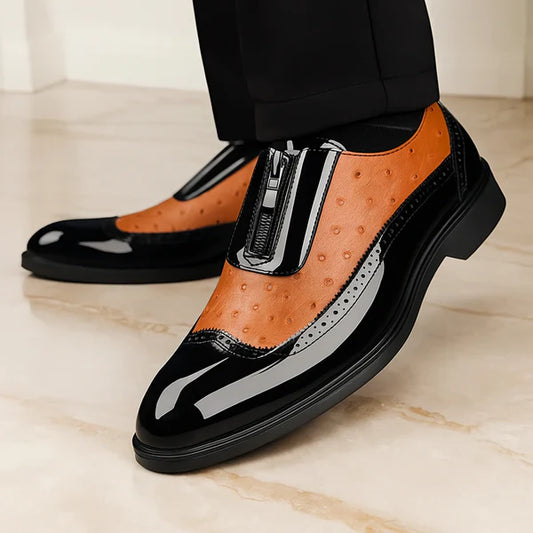 Men’s Prestige Ostrich Leather-Look Slip-On