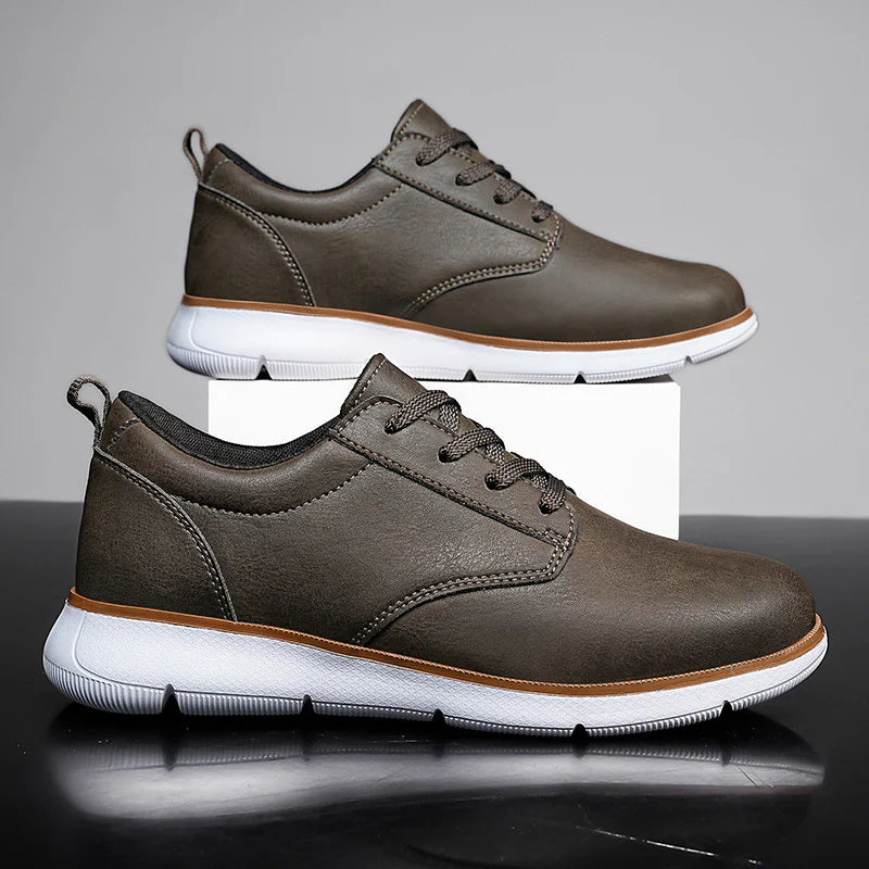 Grant Court Leather-Look Trainers