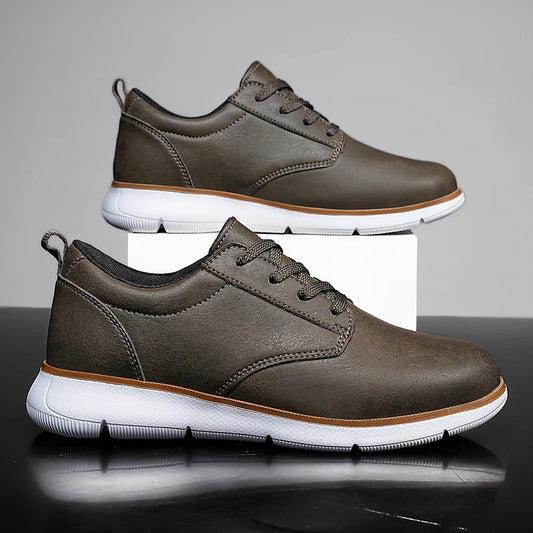 Grant Court Leather-Look Trainers