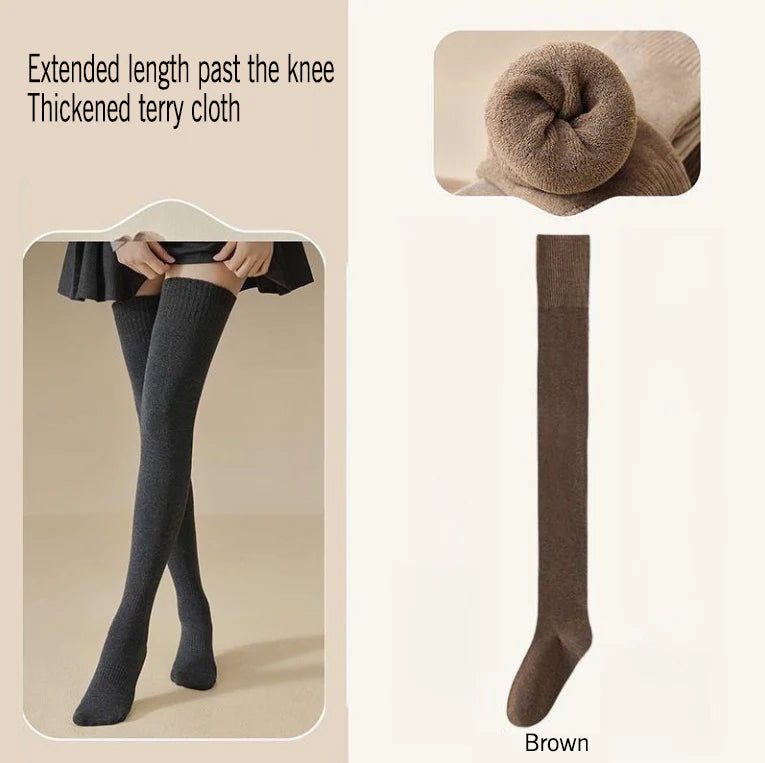 Women’s Cosy Cotton-Blend Thigh-High Socks