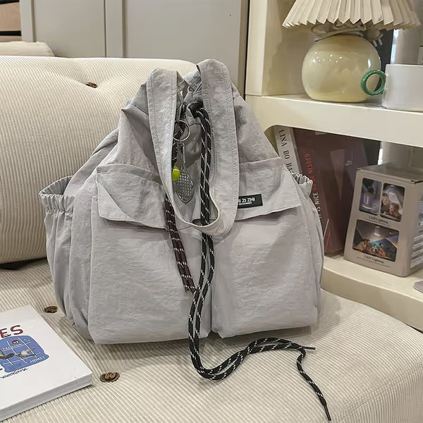 Large Convertible Drawstring Tote Backpack