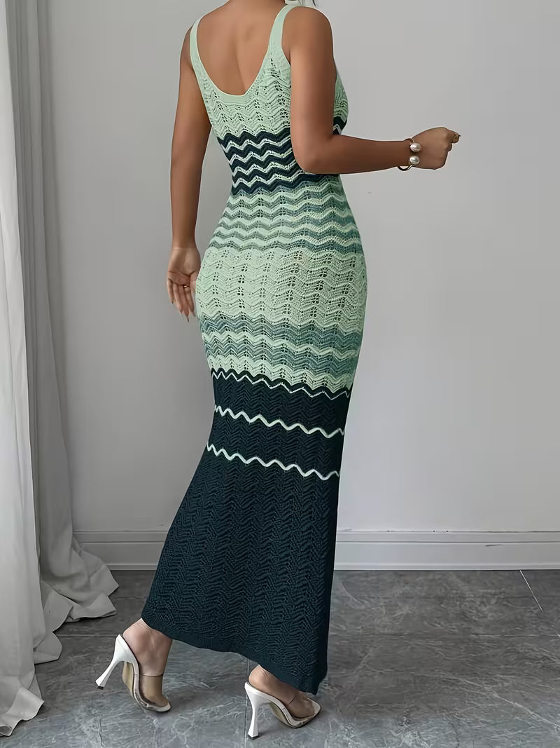 Women’s Crochet-Look Sleeveless Maxi Dress