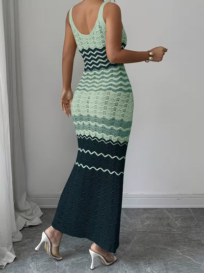 Women’s Crochet-Look Sleeveless Maxi Dress