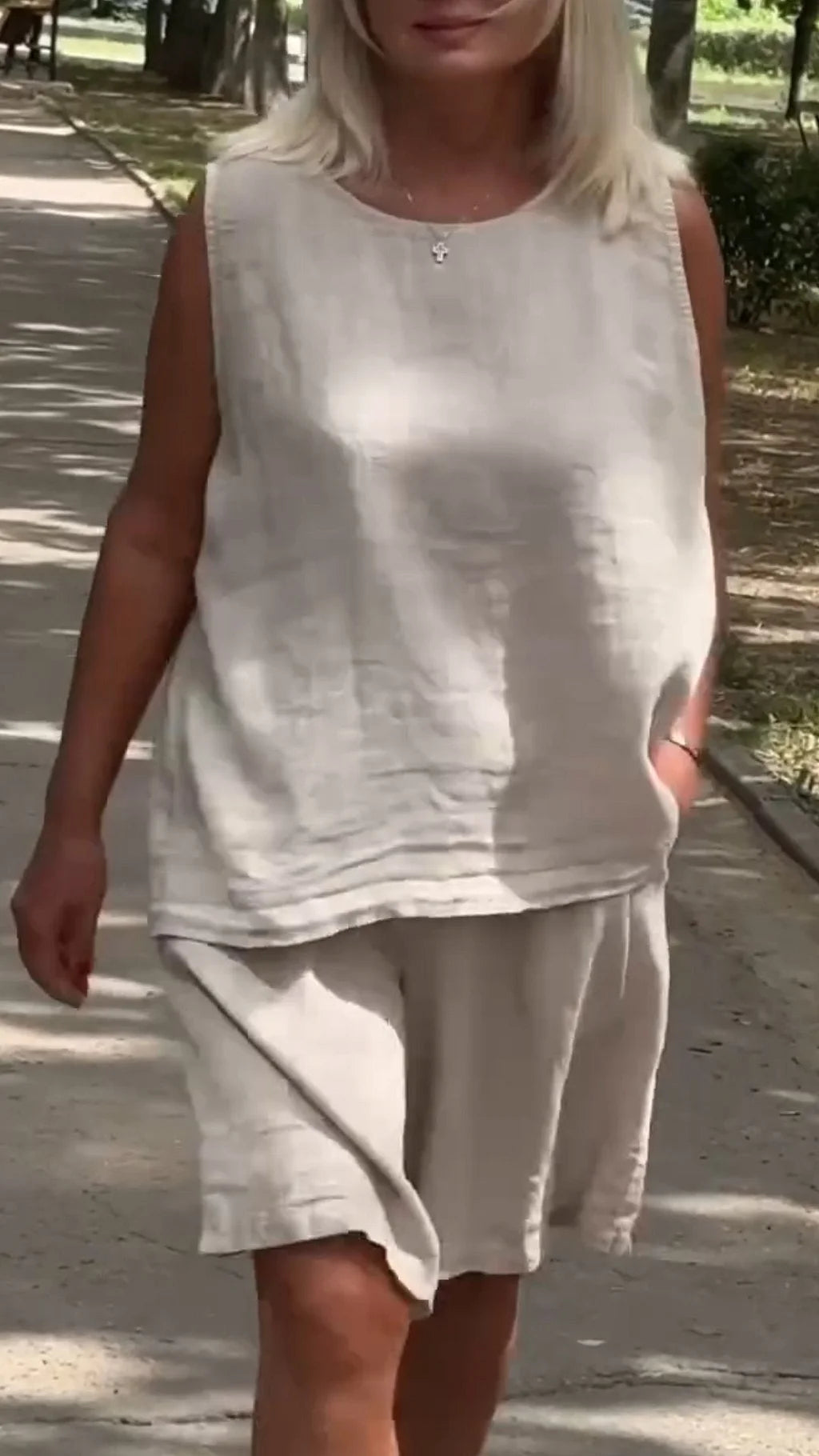 Women’s Sleeveless Casual Top and Shorts Set