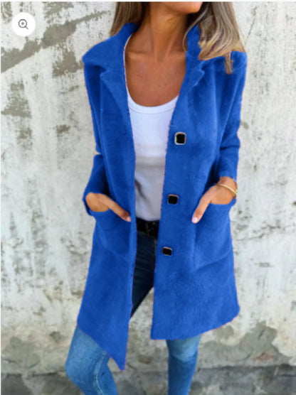 Women’s Casual Thick Lapel Coat