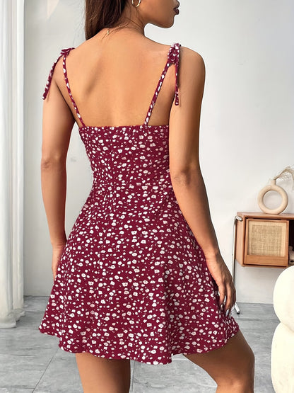 Women's Floral Tie-Back Camisole Dress Set