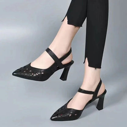 Women’s Soft-Leather-Look Comfort Arch Support Heels