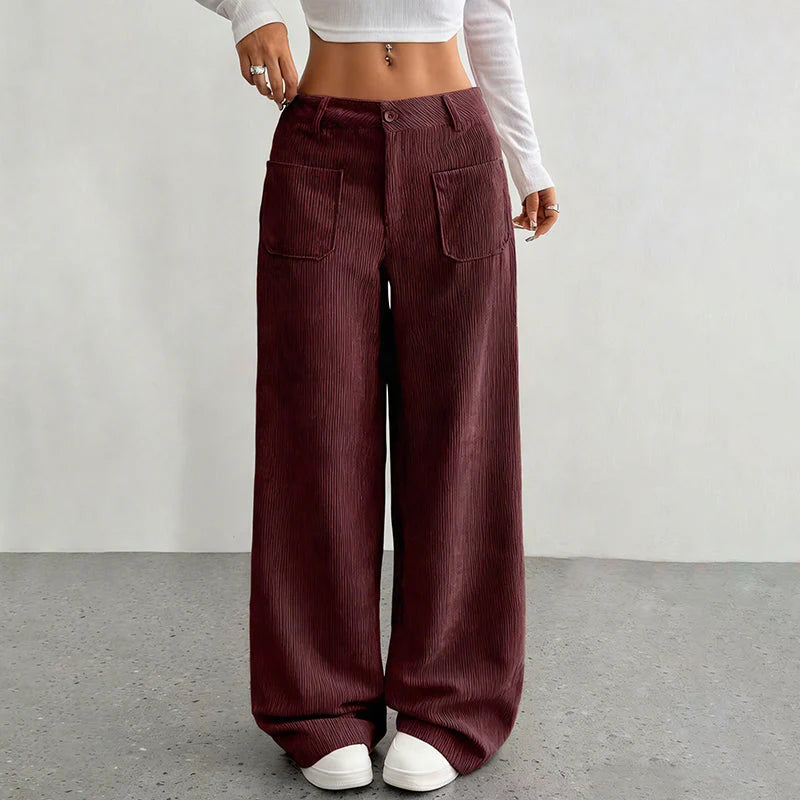 Women’s Soft-Touch High-Rise Relaxed Trousers
