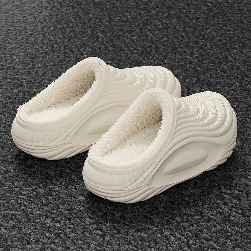 Plush Lined EVA Slip On Clogs for Winter Warmth