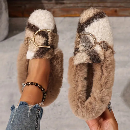 Women’s Buckle-Trim Plush Lined Loafers