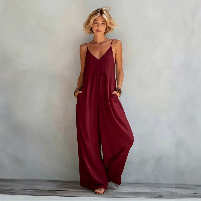 Backless Wide-Leg Jumpsuit