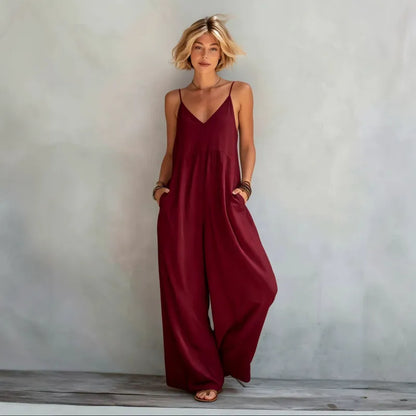 Backless Wide-Leg Jumpsuit