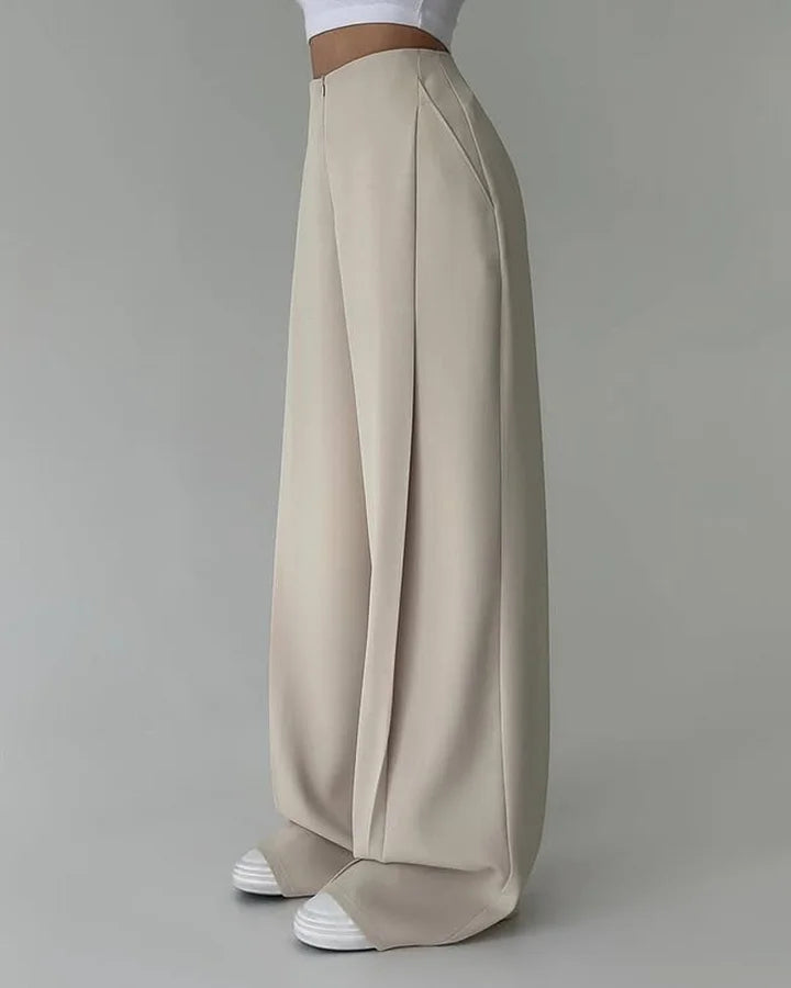 Women’s High-Waist Flowing Wide-Leg Trousers