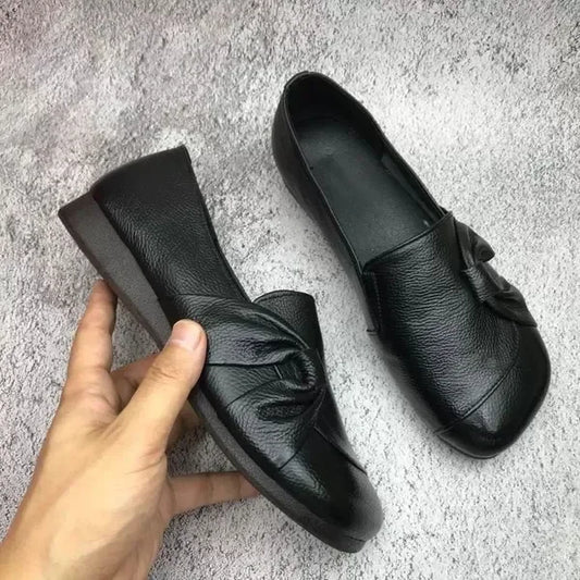 Women's Leather-Look Soft-Soled Non-Slip Shoes
