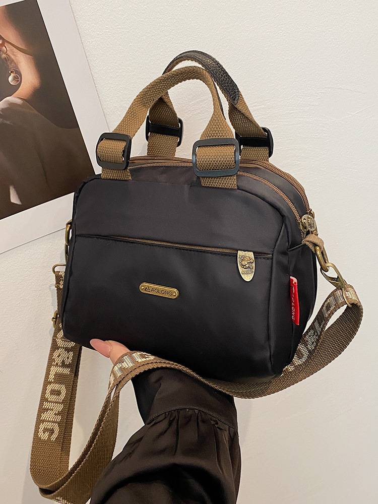 Women’s Nylon-Look Commuter Shoulder Bag