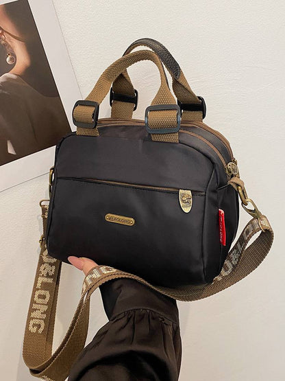 Women’s Nylon-Look Commuter Shoulder Bag