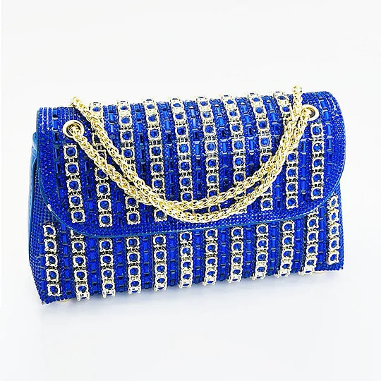 Lightweight Multicolour Crystal Evening Clutch Bag
