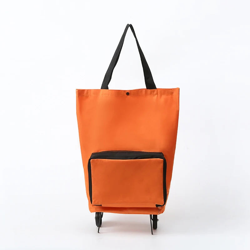 Convertible Shopping Tote with Fold-Away Wheels
