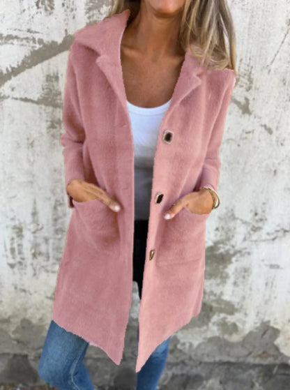 Women’s Casual Thick Lapel Coat