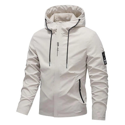 Men's Lightweight Drawstring Hooded Jacket