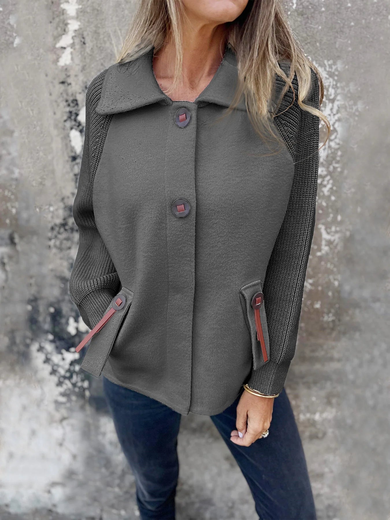 Women’s Soft Draped Lapel Cardigan Jacket