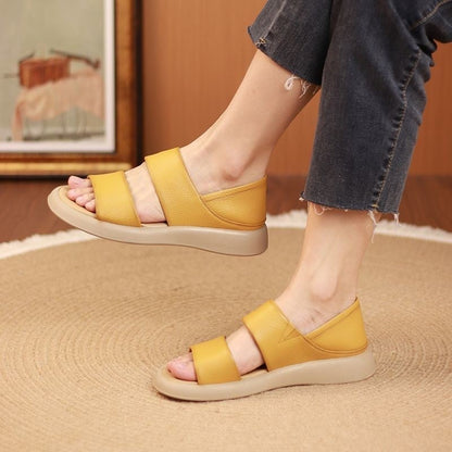 Women's Soft Bottom Stylish Leather-Look Sandals
