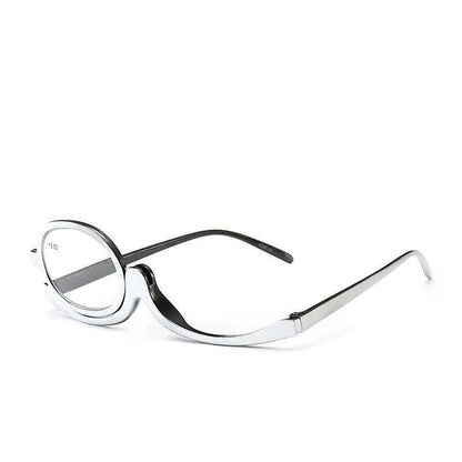 Flip-Lens Makeup Reading Glasses for Close-Up Precision