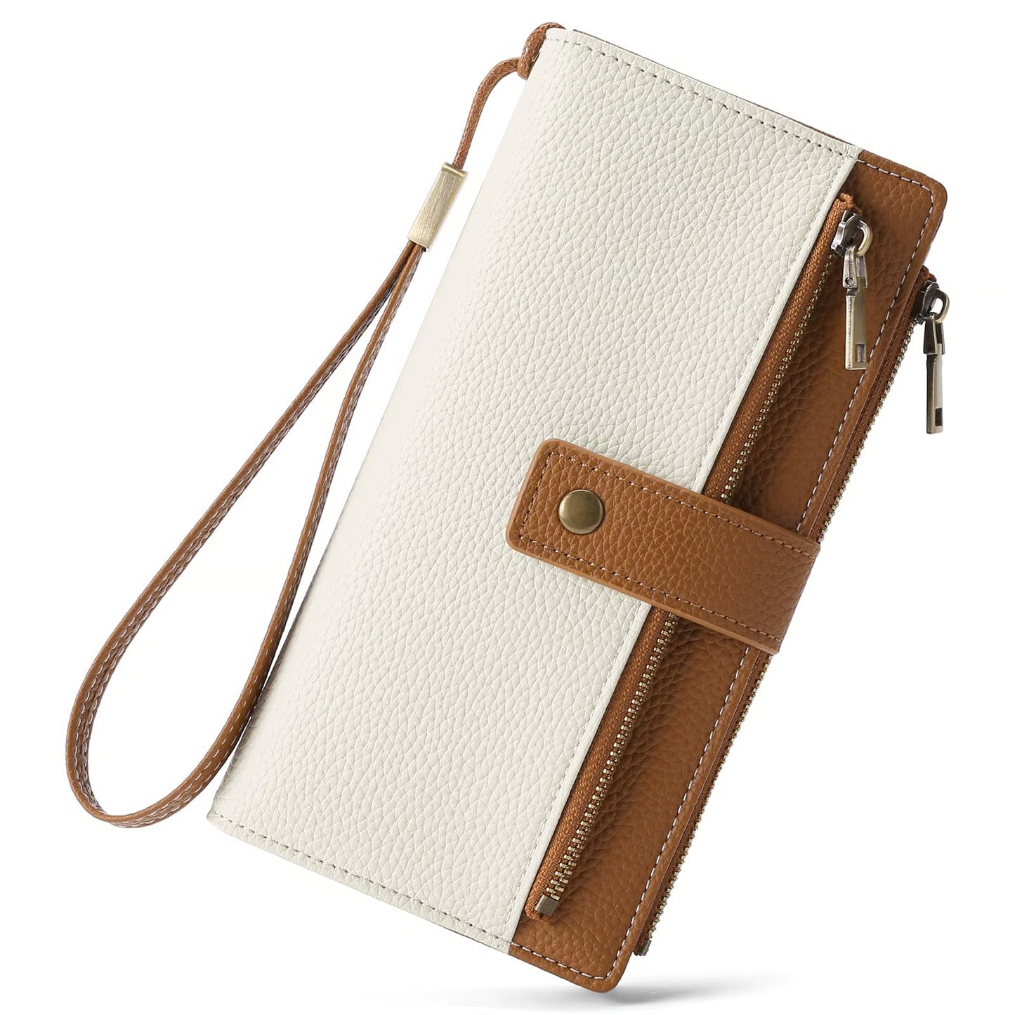 Women’s Tri-Fold Anti-Magnetic Long Wristlet Clutch Wallet