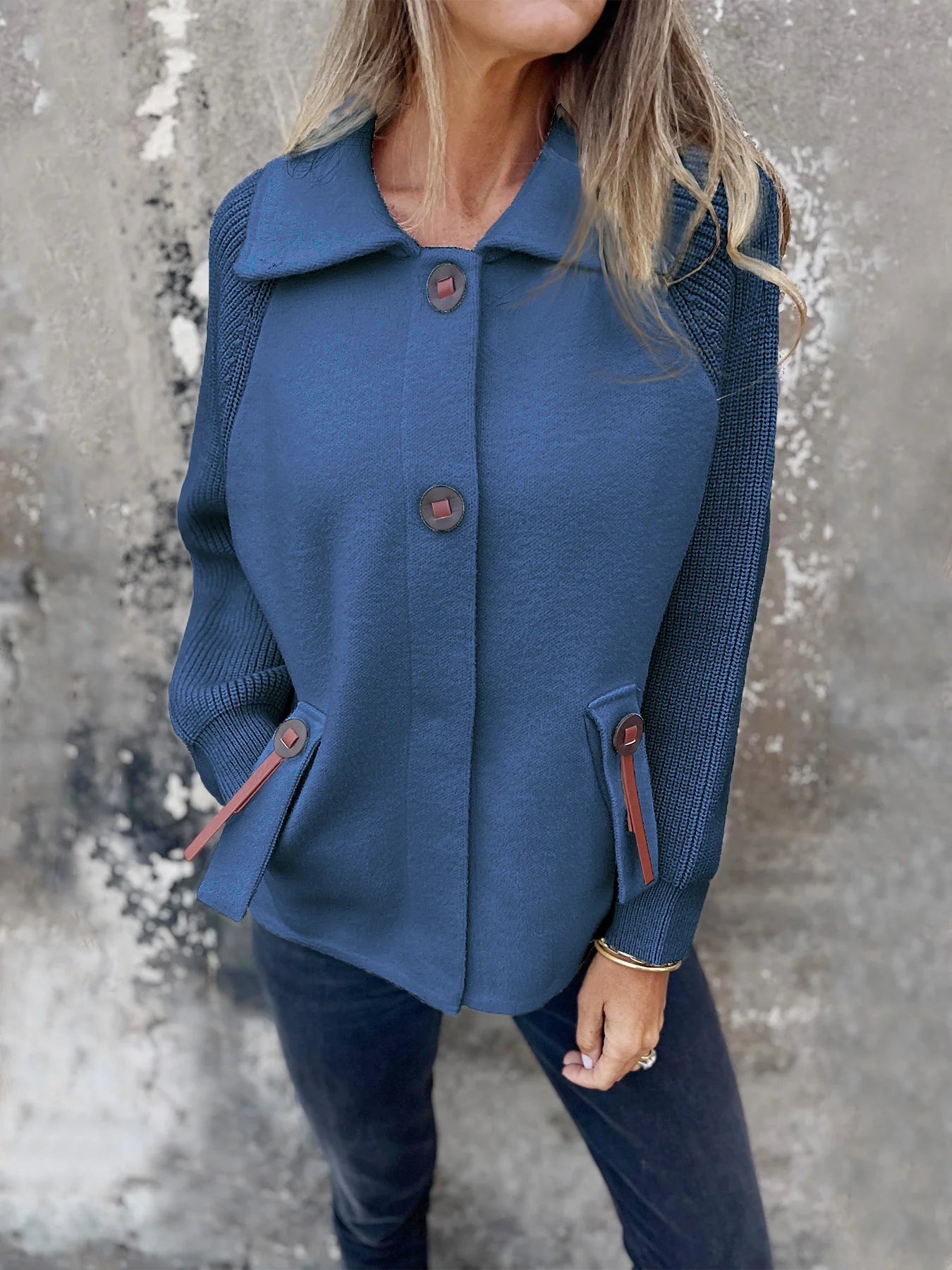 Women’s Soft Draped Lapel Cardigan Jacket
