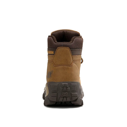 (🤜Work Hard For 5+ Years) Men Leather-Look Motorcycle Boots Waterproof Non-Slip Anti-Puncture Anti-Sprain Hiking Work Boots