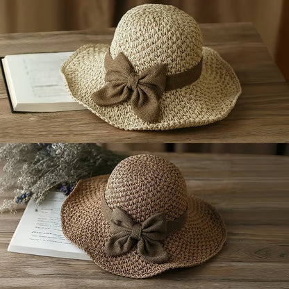 Women's Woven Bow Sun Hat