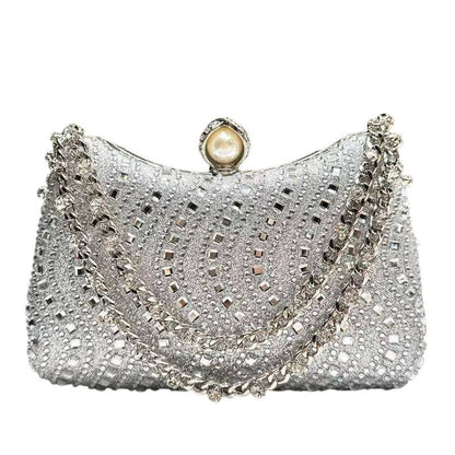 Women's Pearl Clasp Evening Clutch
