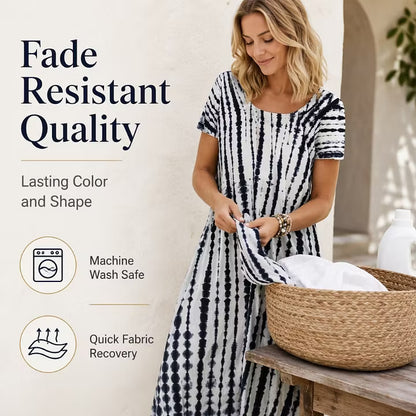 Women's Tie-Dye Print Maxi Dress
