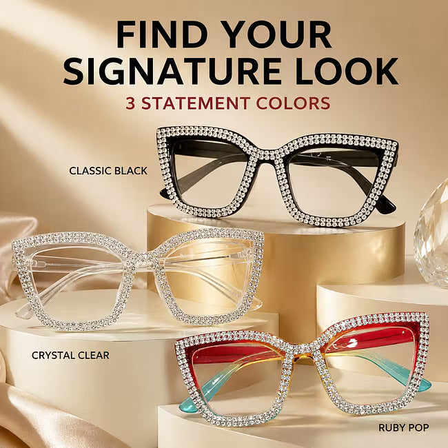 Women's Sparkle Cat Eye Reading Glasses