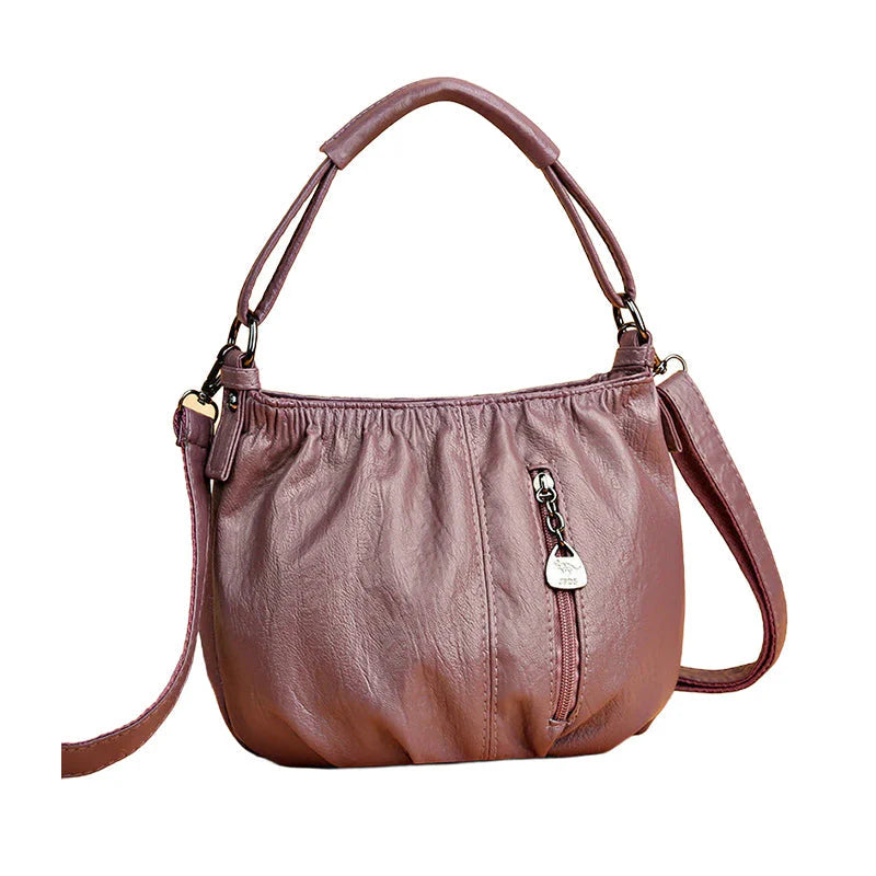 Women’s Soft Pleat Shoulder Bag with Adjustable Strap