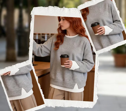 Women's Layered Look Relaxed Sweatshirt
